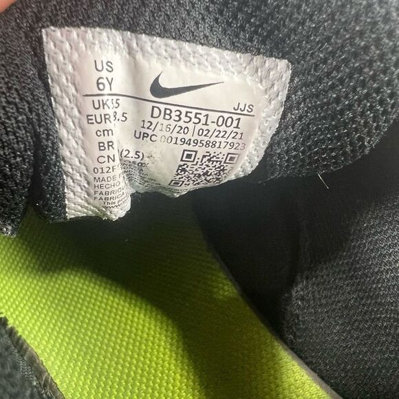 Nike Womens Crater Impact Running‎ Sneakers Athletic Shoes Black Size 6Y - Picture 8 of 8